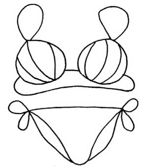 泳装简笔画