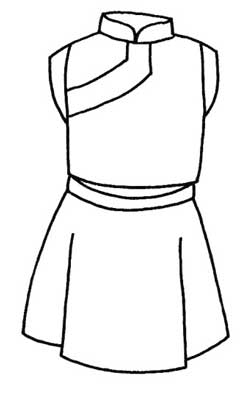 民族服饰简笔画