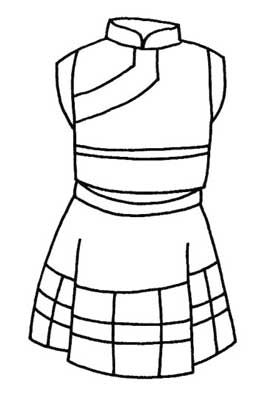 民族服饰简笔画