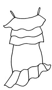 国标舞服装简笔画