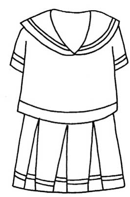 校服简笔画