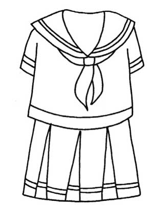 校服简笔画