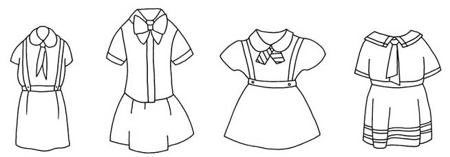 校服简笔画