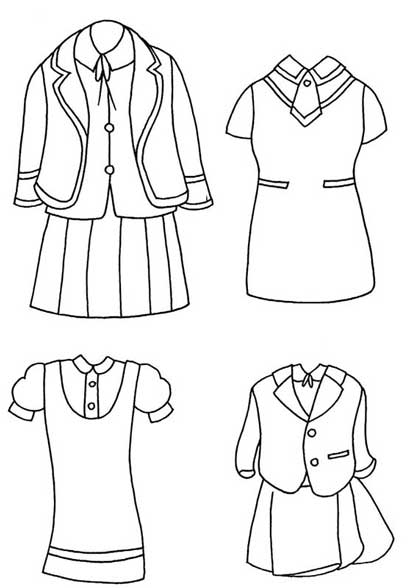 校服简笔画