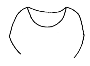 休闲装简笔画