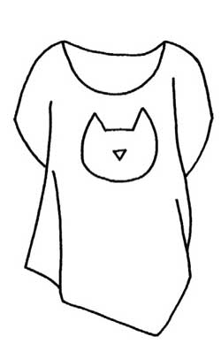 休闲装简笔画