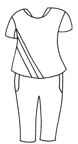 运动装简笔画
