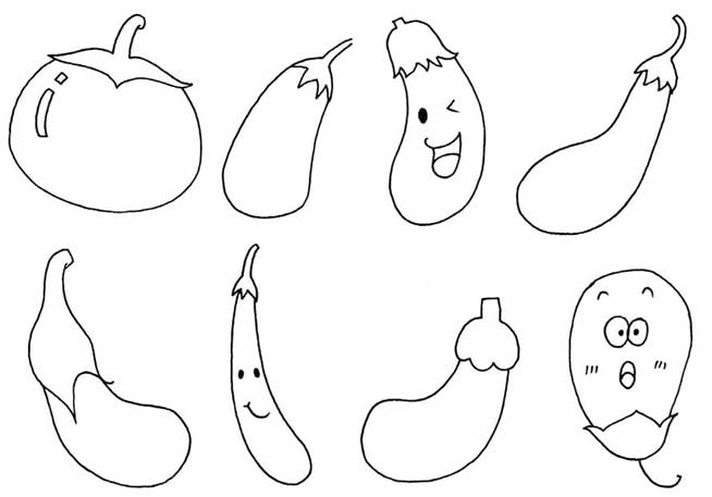 茄子简笔画