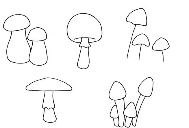蘑菇简笔画