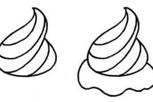 甜筒简笔画