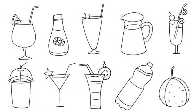 果汁简笔画