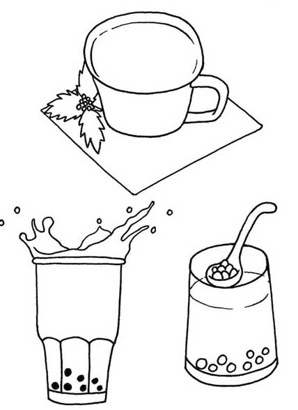 奶茶简笔画