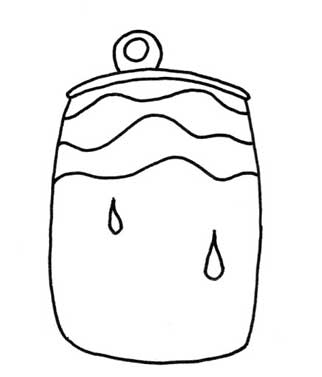 饮料简笔画