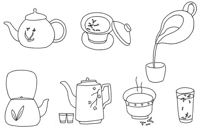 茶简笔画