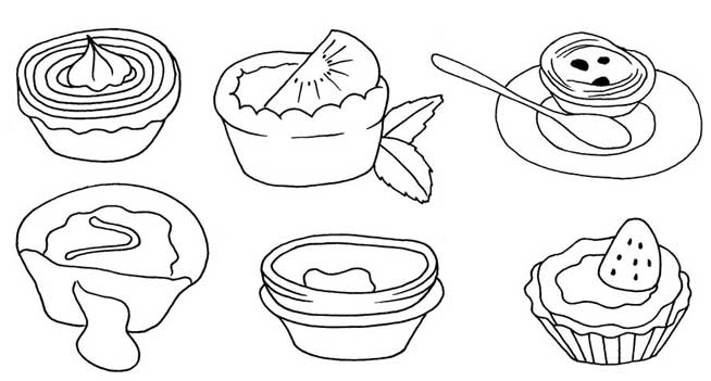 蛋挞简笔画