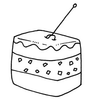 蛋糕简笔画