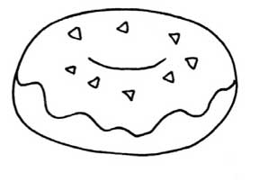 甜甜圈简笔画