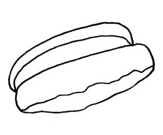 热狗简笔画