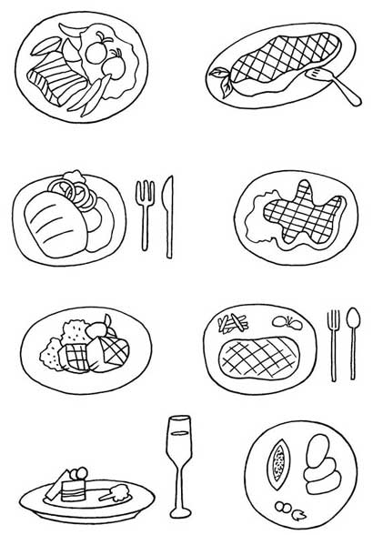 牛排简笔画