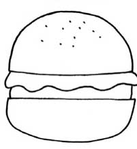 汉堡简笔画