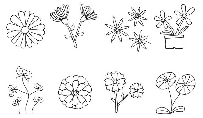 菊花简笔画