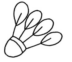 羽毛球简笔画