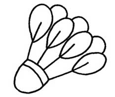 羽毛球简笔画