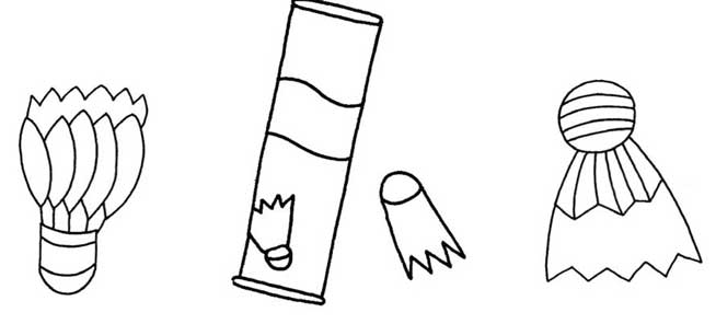 羽毛球简笔画