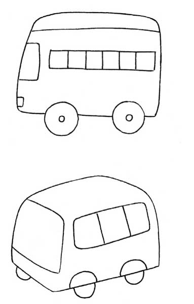 面包车简笔画