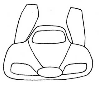 跑车简笔画