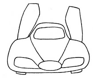 跑车简笔画