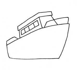 游轮简笔画