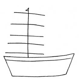 帆船简笔画