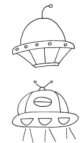 飞碟简笔画