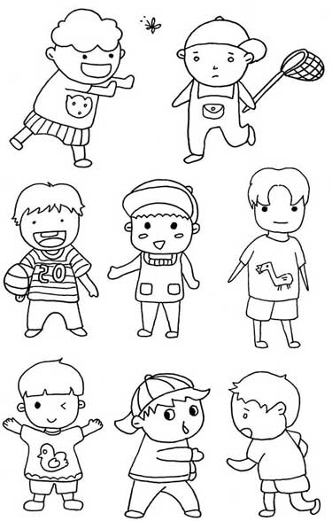 男孩简笔画