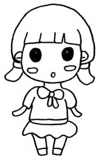女孩简笔画