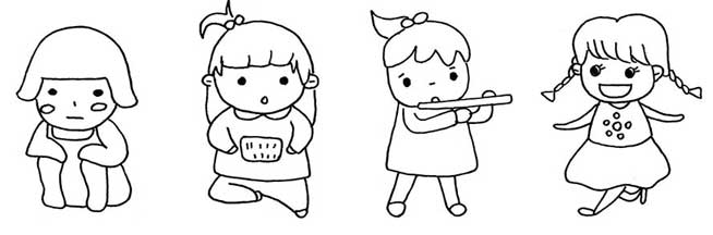 女孩简笔画