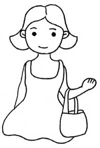 女青年简笔画