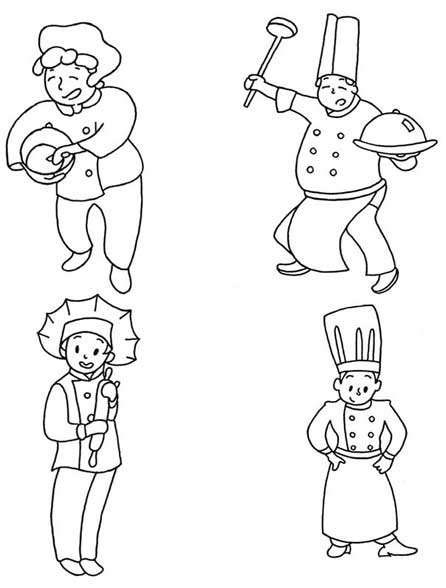 厨师简笔画