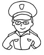 警察叔叔简笔画