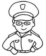 警察叔叔简笔画