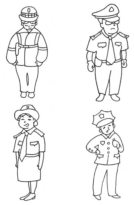 警察叔叔简笔画