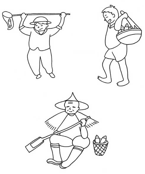 渔夫简笔画
