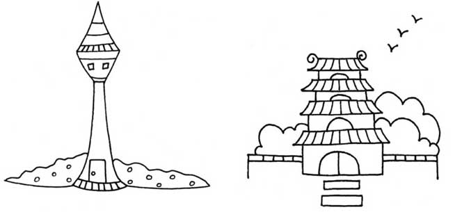 塔简笔画