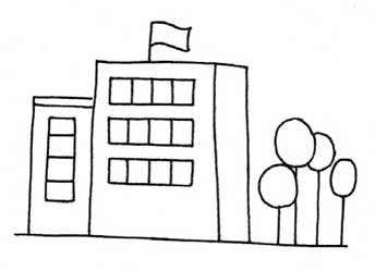 学校简笔画