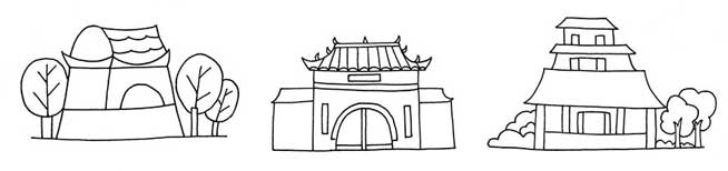 寺庙简笔画