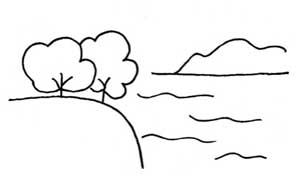 河流简笔画