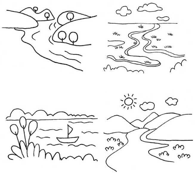 河流简笔画