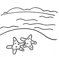 海边简笔画