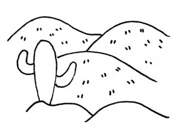 沙漠简笔画